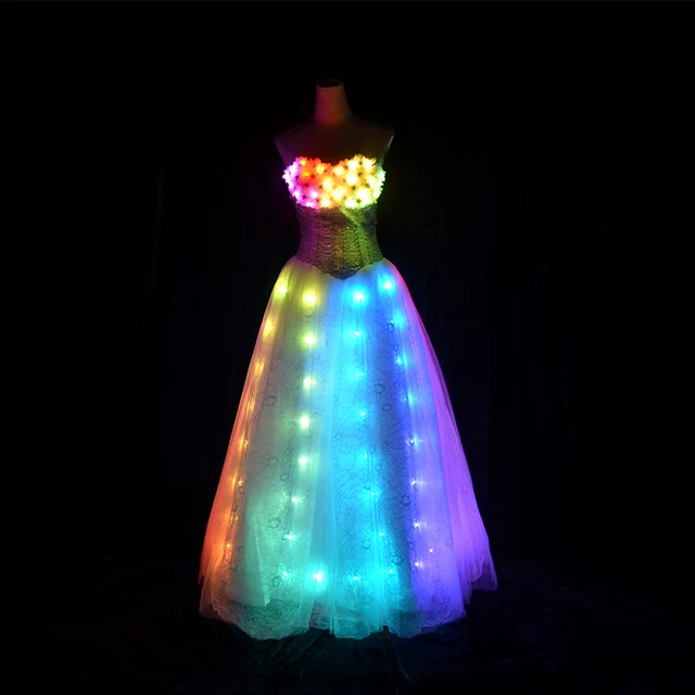 Buy LED Dress new lady Luminous Princess Dress Wedding