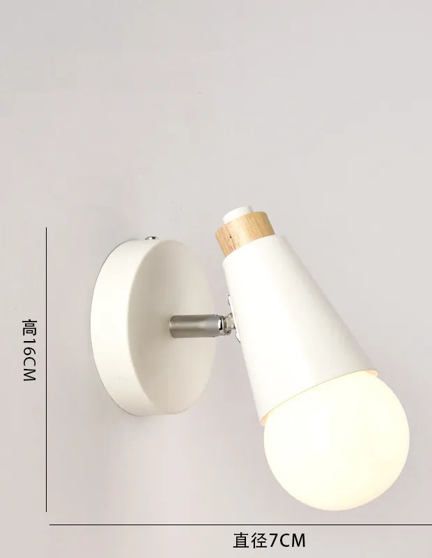 Регулируемый светодиодный настенный светильник в скандинавском стиле с цветными рогами оленя из мультфильма, бра для чтения в спальню, настенное освещение для детской комнаты E27 - Цвет абажура: C1