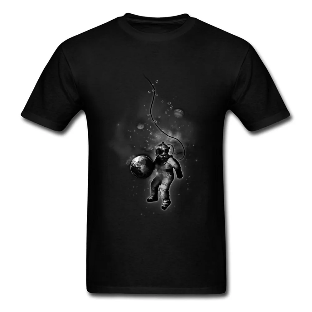 Tops Shirt Deep Sea Space Diver Thanksgiving Day Fashion Group Short Sleeve 100% Cotton O-Neck Man Tshirts Group Tee Shirt Deep Sea Space Diver black