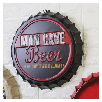 

Creative Metal Beer Cap Ornament Retro Wall Hanging Decor Vintage Figurine Crafts Bar Cofee Shop Wall Decor Handwork Decorations