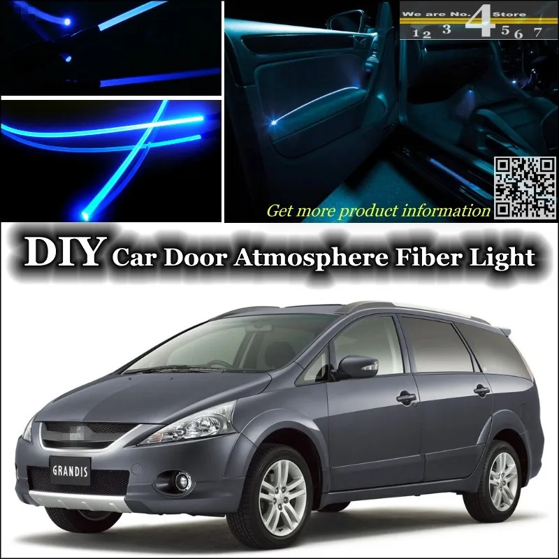interior Ambient Light Tuning Atmosphere Fiber Optic Band Lights For Mitsubishi Grandis  Space Wagon Door Panel illumination