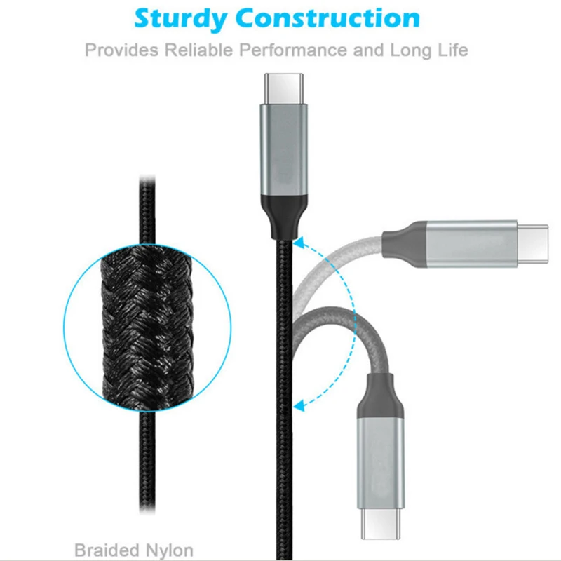 FERISING 20 V/3A usb type C к USB C кабель Поддержка PD 60W QC3.0 3A Быстрая зарядка type-C кабель для Macbook samsung DELL ноутбука