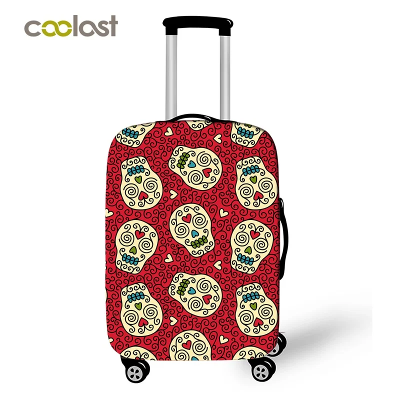 Крутой чехол для чемодана с черепом, пыленепроницаемый защитный чехол для чемодана с черепом, защита для путешествий, аксессуары - Цвет: APXT KL21