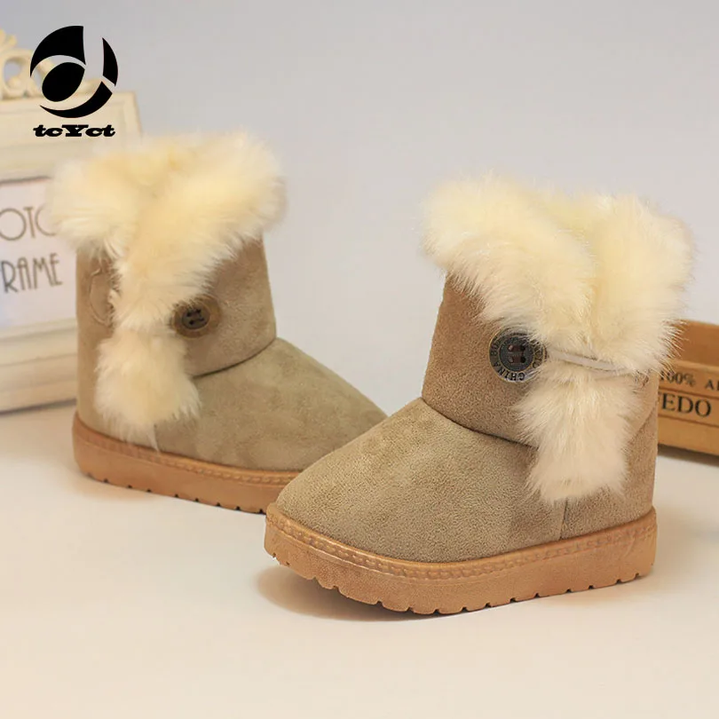 1-8 Years Winter Solid Baby Shoes 2017 Moccasins Baby Boy Girl Boots Botte D’hiver Pour Boots Bebe Fille Infant Outfits Booties