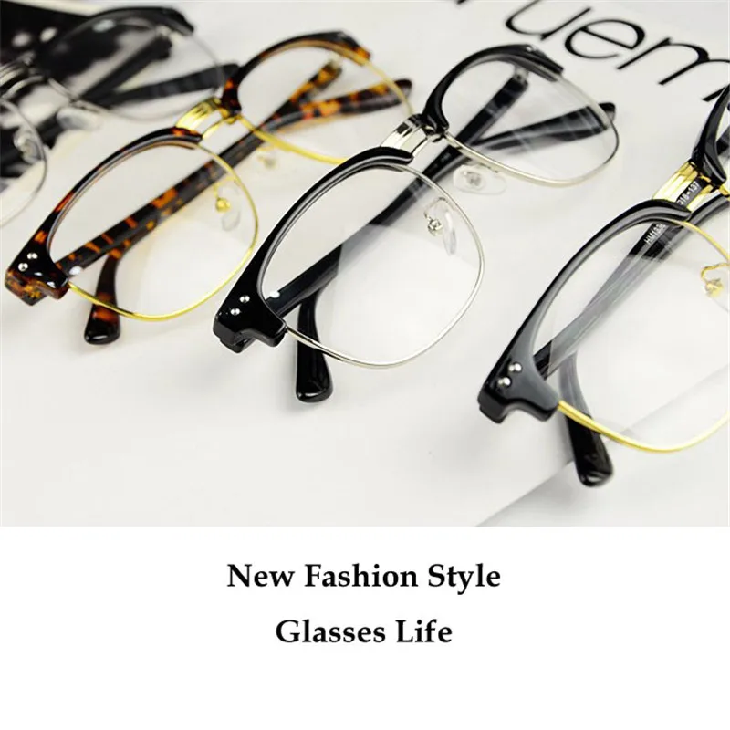 ANEWISH-Fashion-Metal-Half-Frame-Glasses-Frame-Retro-Woman-Men-Reading-Glass-UV-Protection-Clear-Lens