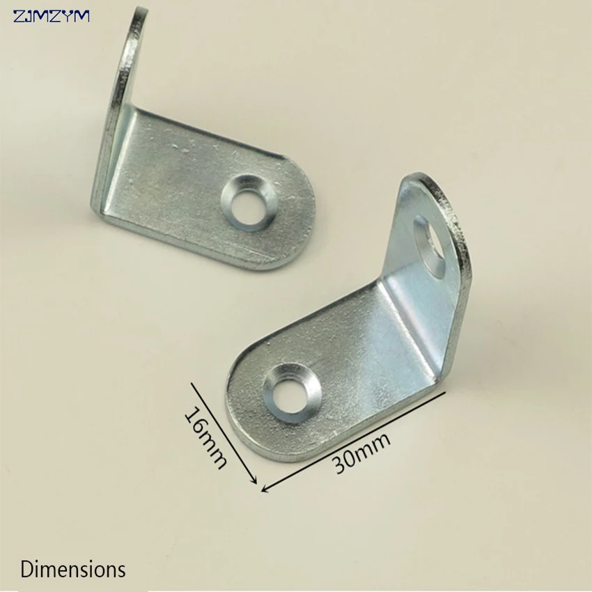 

5pcs/set 30x30mm Corner Brackets Rack Bracket Angle Bracket Reinforced Right Angle L-Type Corner Code Trumpet Corner Code