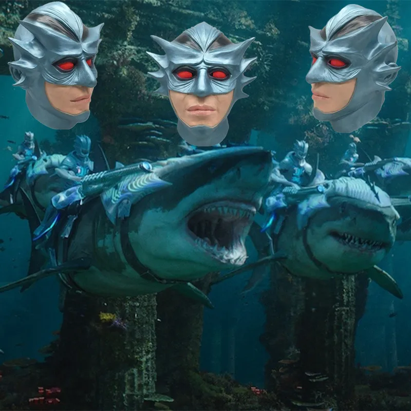 

ZSQH the film Aquamans Aquamen mask Cosplay Latex mask costume gift Christmas toy man woman adult children KIDS cosplay