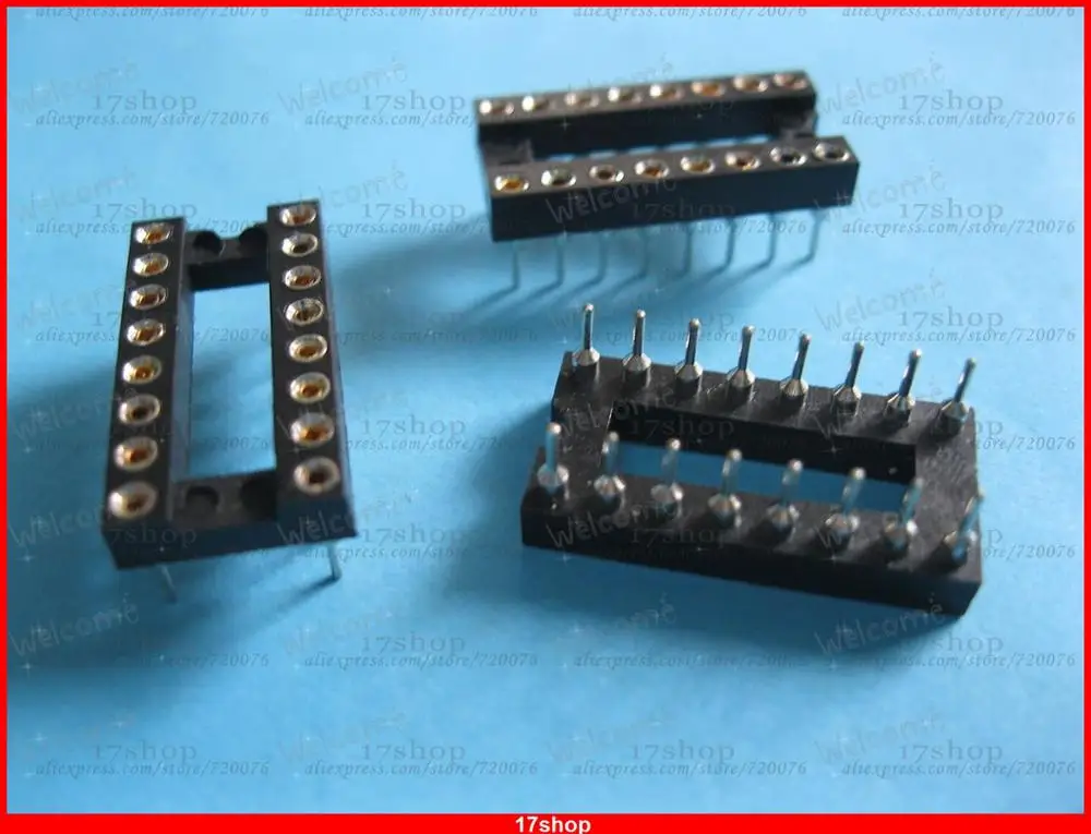 

100pcs IC Socket Adapter Round 6~28 pin headers (IC)Sockets Pitch 2.54mm X=7.62mm