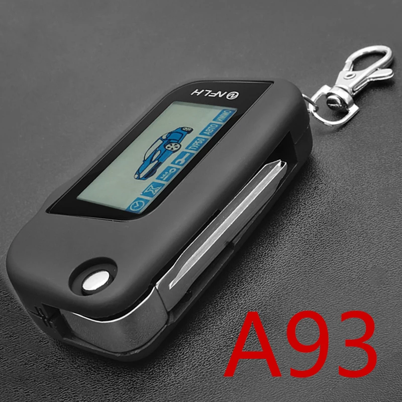 

A93 Uncut LCD Remote Control Starter Key Fob Chain for Starline A93 uncut blade car flip remote Burglar Alarm System keychain