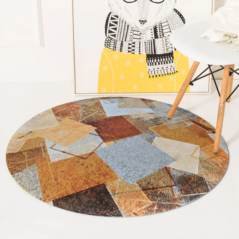 LOUTASI Geometric Round Carpet Carpet for Living Room Computer Chair Table Floor Mat Kids Tent Area Rug Cloakroom Rugs Carpets LOUTASI Geometric Round Carpet Carpet for Living Room Computer Chair Table Floor Mat Kids Tent Area Rug Cloakroom Rugs Carpets