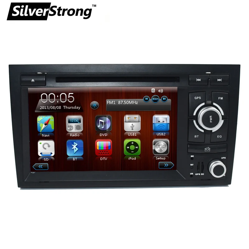 Silverstrong 2 Din автомобильный DVD для Audi A4 B6 2002 2003 2004 2005 2006 2007 для S4 RS4 8E 8F B9 B7 RNS-E 2DIN радио A4