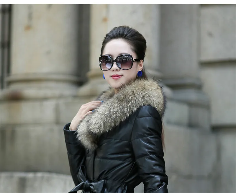 Осенне-зимняя женская куртка из искусственной кожи, корейский пуховик, Хлопковая женская куртка со съемным меховым воротником, плюс размер, красная верхняя одежда, 5XL, A734