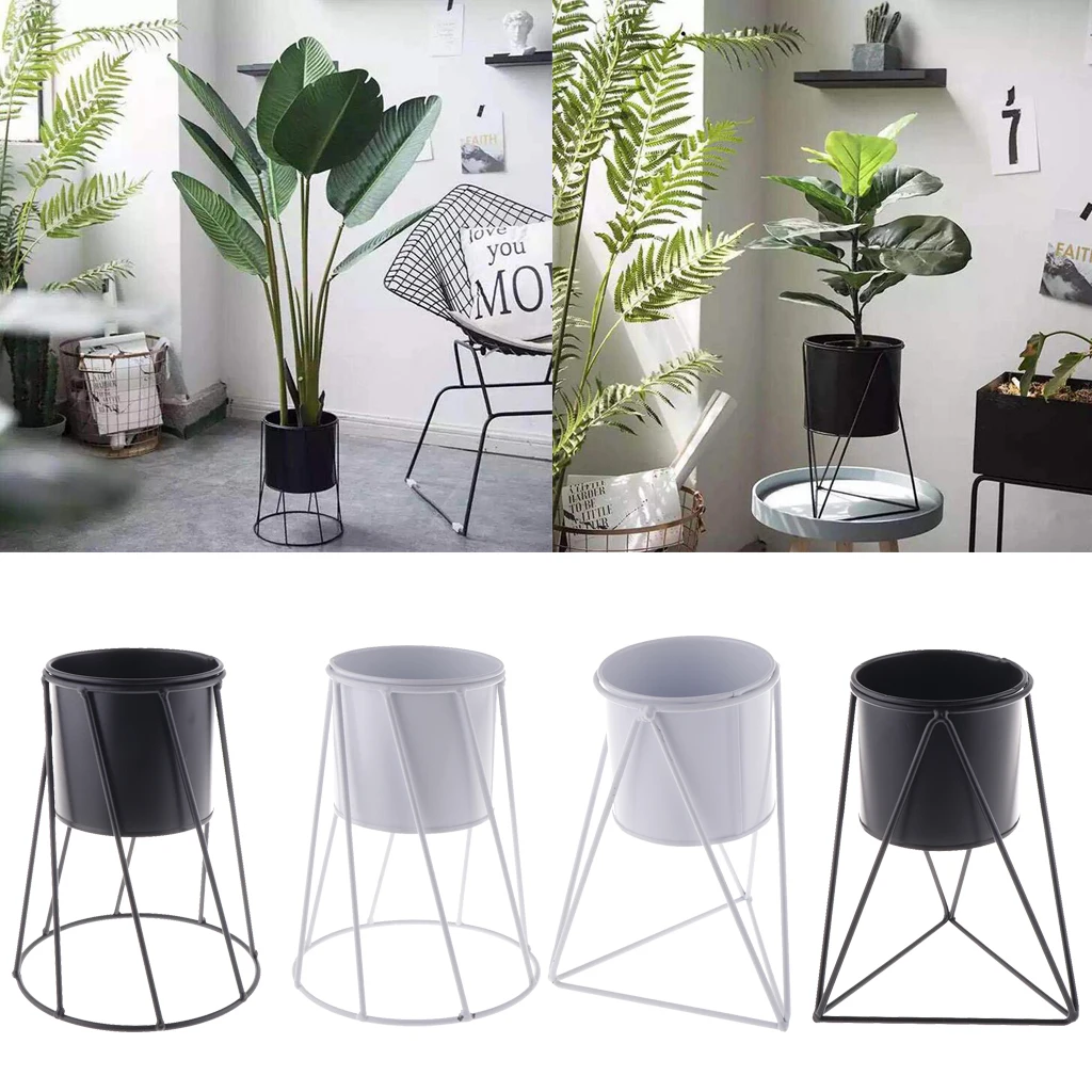 Metal Shelf Vase Desktop Flowers Pots Succulent Plants Flower Vase Office Home Table Supplies