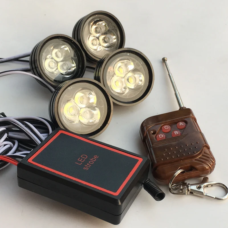 

Wireless RF Remote 36W Led strobe car fog light Moto Emergency flash DRL flasher Daytime eagle eye light Warning beacon lamp