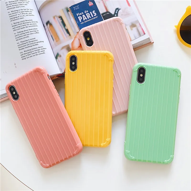 

For XiaoMi RedMi Note 6 7 Pro luggage solid color case RedMi K20 Pro soft cover simple RedMi 6A anti-fall mobile phone case
