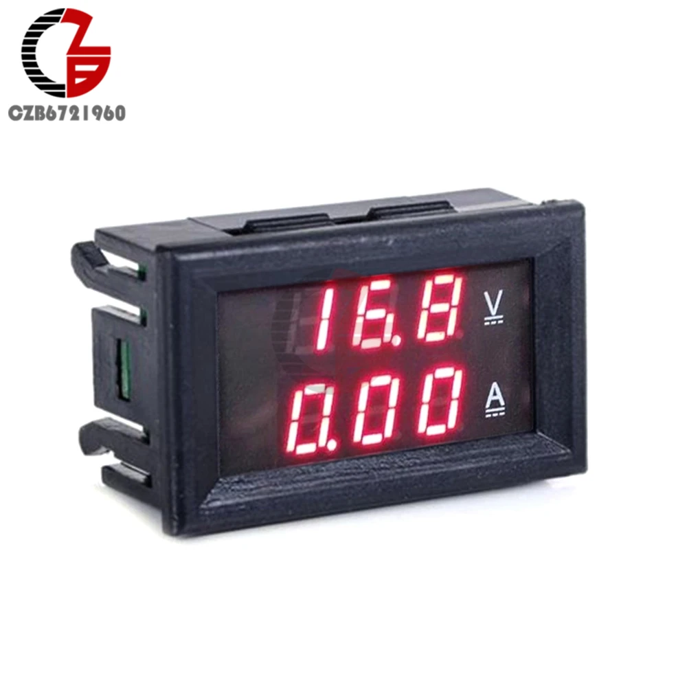 

DC 0-100V 10A LED Digital Voltmeter Ammeter Voltage Meter Current Meter Amp Volt Meter Gauge Red Display 12V 24V Tester Detector