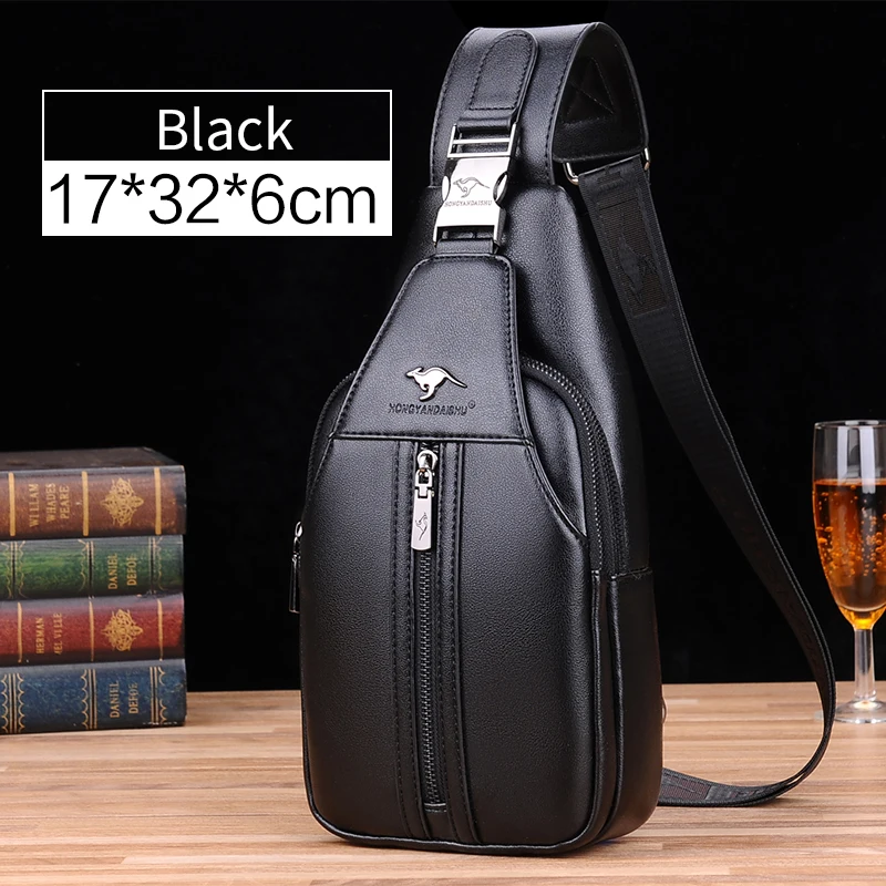 black-9906 Мужская сумка через плечо мужская сумка через плечо из искусственной кожи Сумка через плечо деловая сумка-мессенджер Мужская зарядная сумка - Цвет: black-9906
