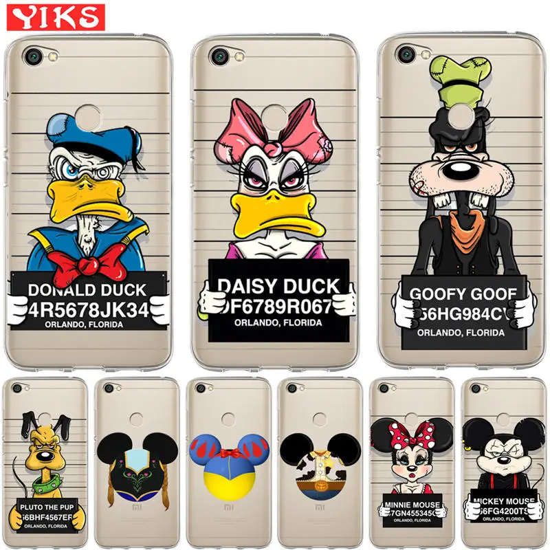 

For Coque Xiaomi Mi A1 5X Redmi Note 3 3S 4 Pro 4X 4A 5A Prime 5 Plus Case Minnie Mickey Lovers Pattern Soft Silicone Phone Case