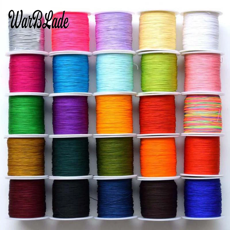 

High Quality 100M/Spool 0.8mm 1mm 1.5mm 2mm Cotton Cord Nylon Cord Thread String DIY Beading Braided Bracelet Jewelry Making