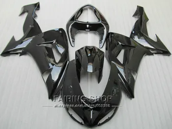 

Motorcycle Glossy black Fairings For Kawasaki Ninja zx10r 2006 2007 06 07 100%Fit Fairing kit EMS free x50