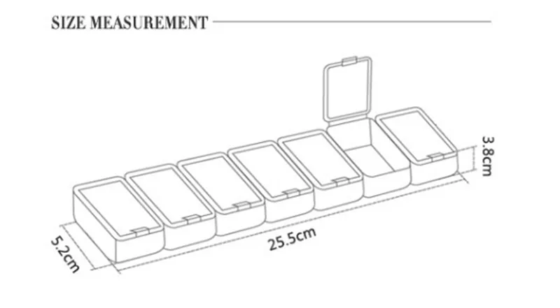 Высокая емкость 7 дней Еженедельные таблетки, капсулы, медицинский препарат коробка держатель емкость для хранения коробка таблетки разветвители 4 цвета