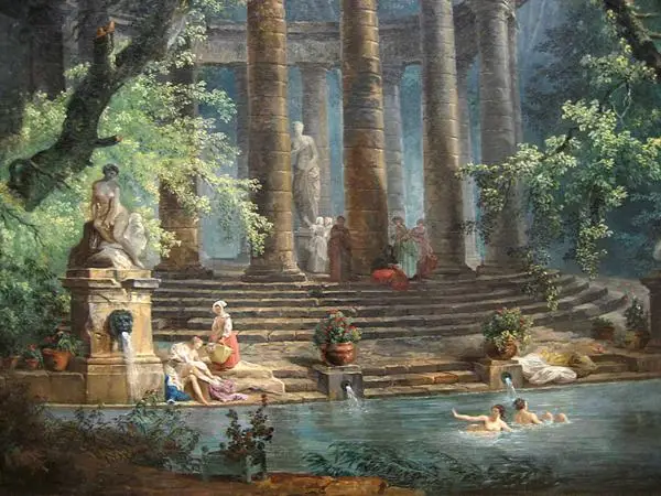 free shipping classical natural bath figure landscape canvas prints oil