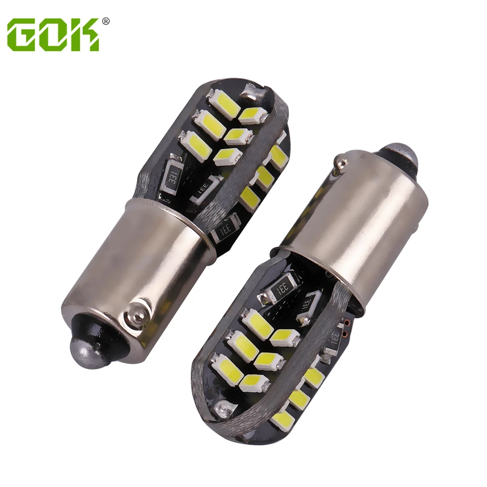 2 шт./лот бесплатная доставка Автомобильные светодиодные лампы BA9S canbus 24SMD T4W LED W5W