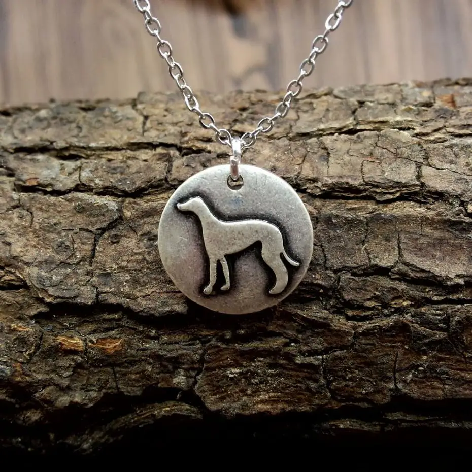 

1pcs Greyhound Necklace Dog Pendant Dog Jewelry Breed Pet Jewelry Personalized Pets Dog Memorial Gift Breeder Gift SanLan