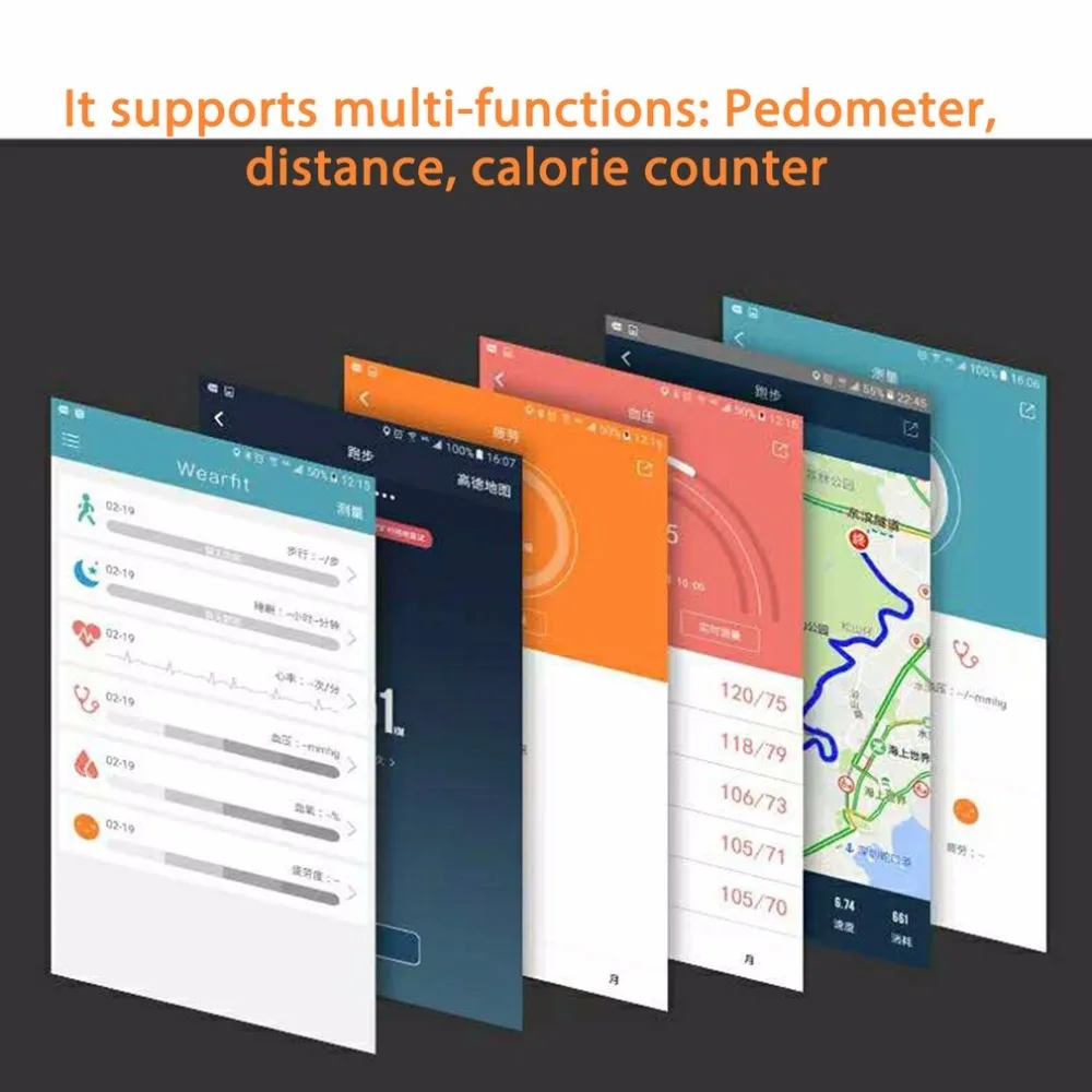 2018 Fashion Men's watch F1 IP67 Waterproof sport Watch Health Oximetry Blood Pressure Monitor Heart Rate Fitness Tracker Clock