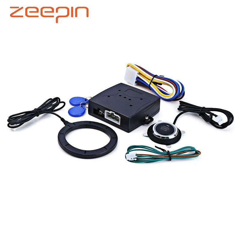 

Car RFID Engine Start Stop Button Remote Central Kit Door Locking Anti-theft with Remote Control Auto Security Alarm System