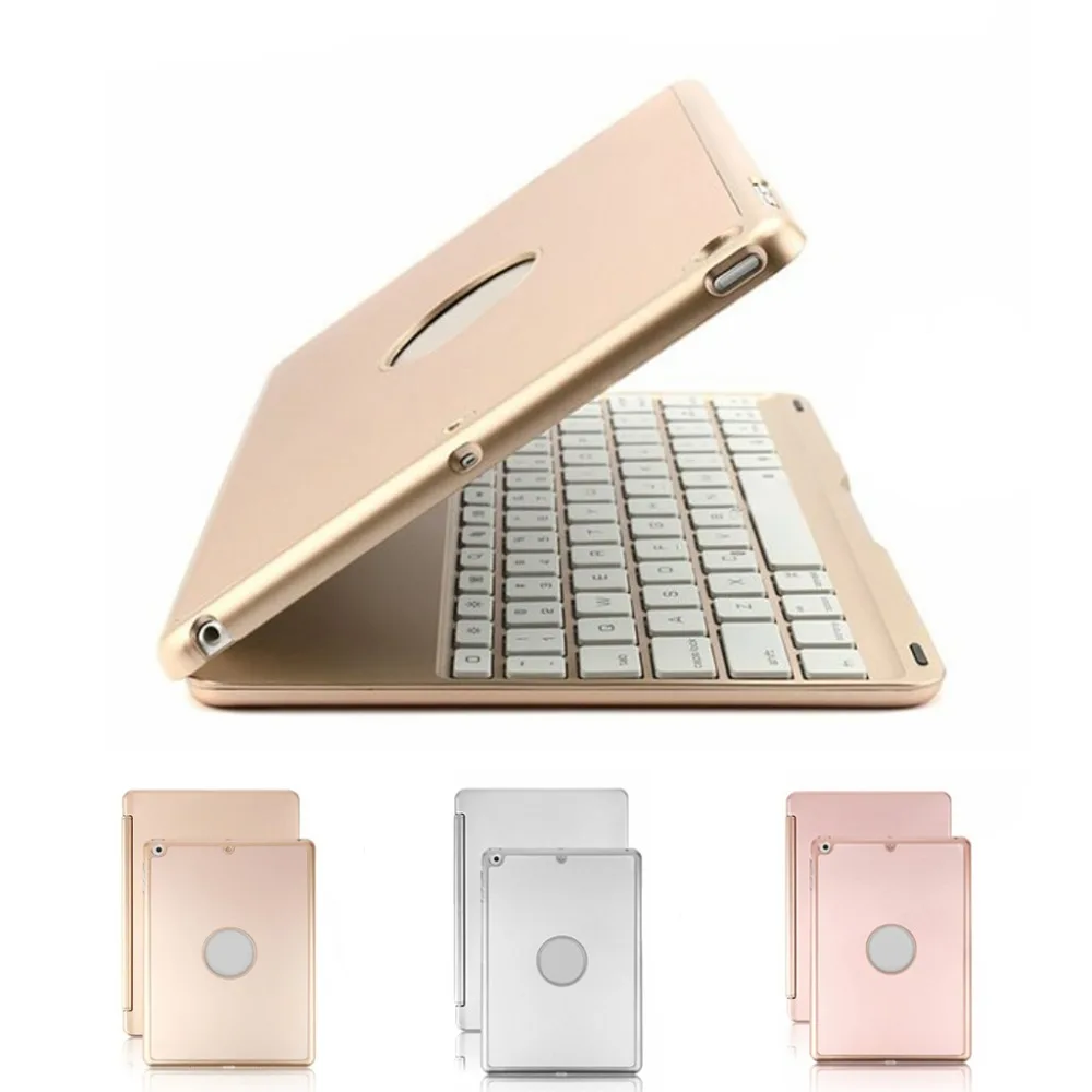 

Keyboard Case for iPad 9.7 inch 2018/2017,iPad Air Hard Shell Case with 7 Colors Back-lit Wireless Bluetooth Keyboard Cover fo