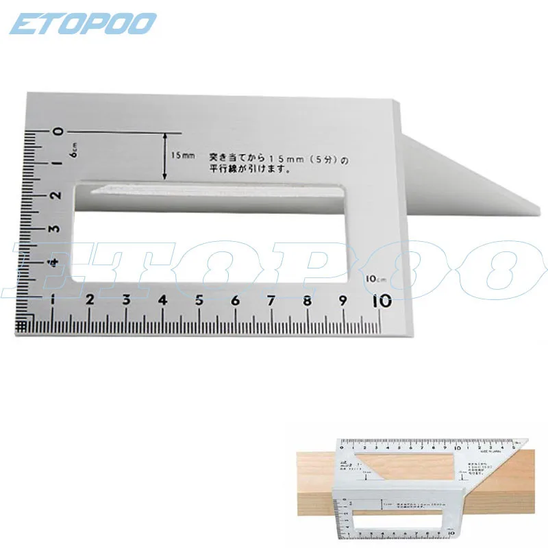 

Japanese Aluminum Alloy 45 Degrees 90 Degrees Woodworking Multifunctional Plastic Square gauge Angle Protractor Over the ruler