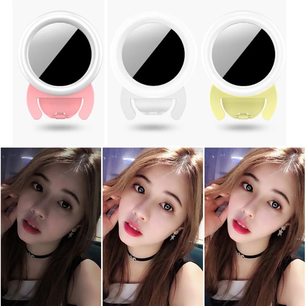 Portable LED Selfie Flash Led Camera Clip-on Mobile phone ring light video Night Enhancing Fill Light | Электроника