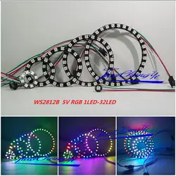 WS2812 5050 RGB светодиодный 1 8 12 16 24 32 светодиодный биты кольцо свет лампы с Int