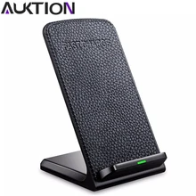Быстрое зарядное устройство AUKTION беспроводное настольное зарядное устройство с умным контролем температуры для iPhone 8 samsung Galaxy S8 Plus зарядка