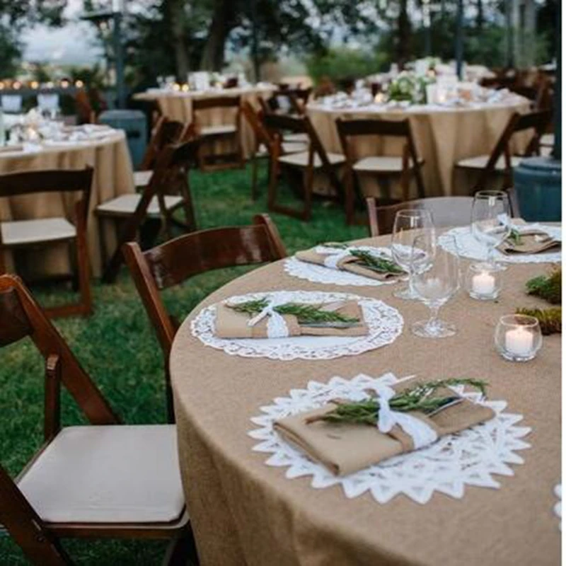 Partido 48 UNIDS Encaje Arpillera Tela de Cumpleaños de La Boda Decoración  de Mesa En Casa Cubiertos Tenedor Cuchillo de Bolsillo Bolsa Marrón Blanco  FL5229|fabric wedding|burlap fabrictable decoration - AliExpress