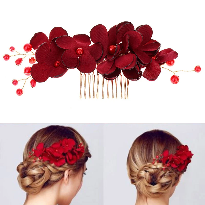 bridesmaid hair comb