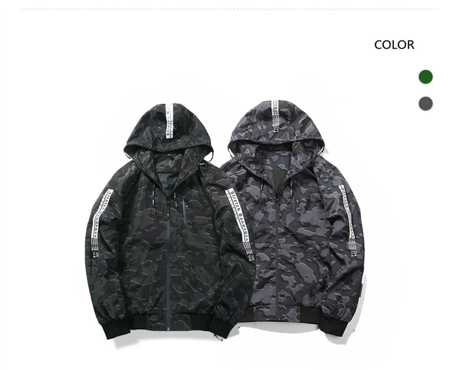 3 Jacket Men Windbreaker 2018 Spring Autumn Fashion Jacket Men's Hooded Casual Jackets Male Coat Thin Men Coat Outwear Couple