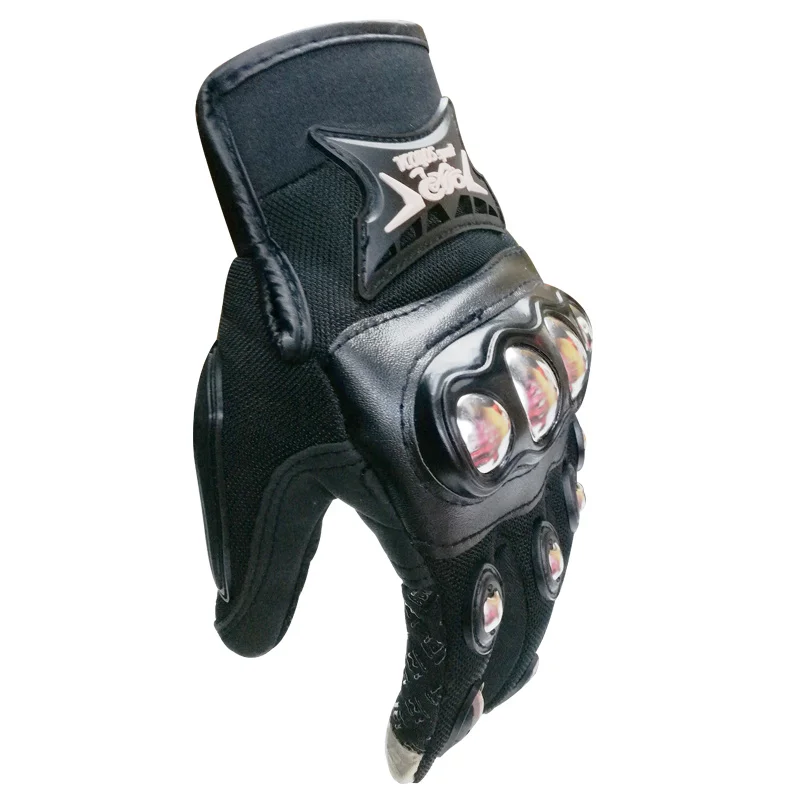 Полный палец moto rcycle перчатки безопасности защитный пот поглощающий Мото Кросс dirbike DH гоночные перчатки для мужчин и женщин мото перчатки - Цвет: Black