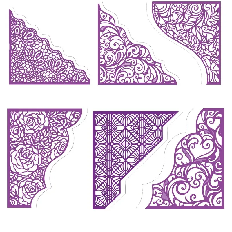 

Flower Filigree Lace Edge Border Frame Metal Cutting Dies Stencils For DIY Scrapbooking Decoration Embossing Craft Die Cut 2019