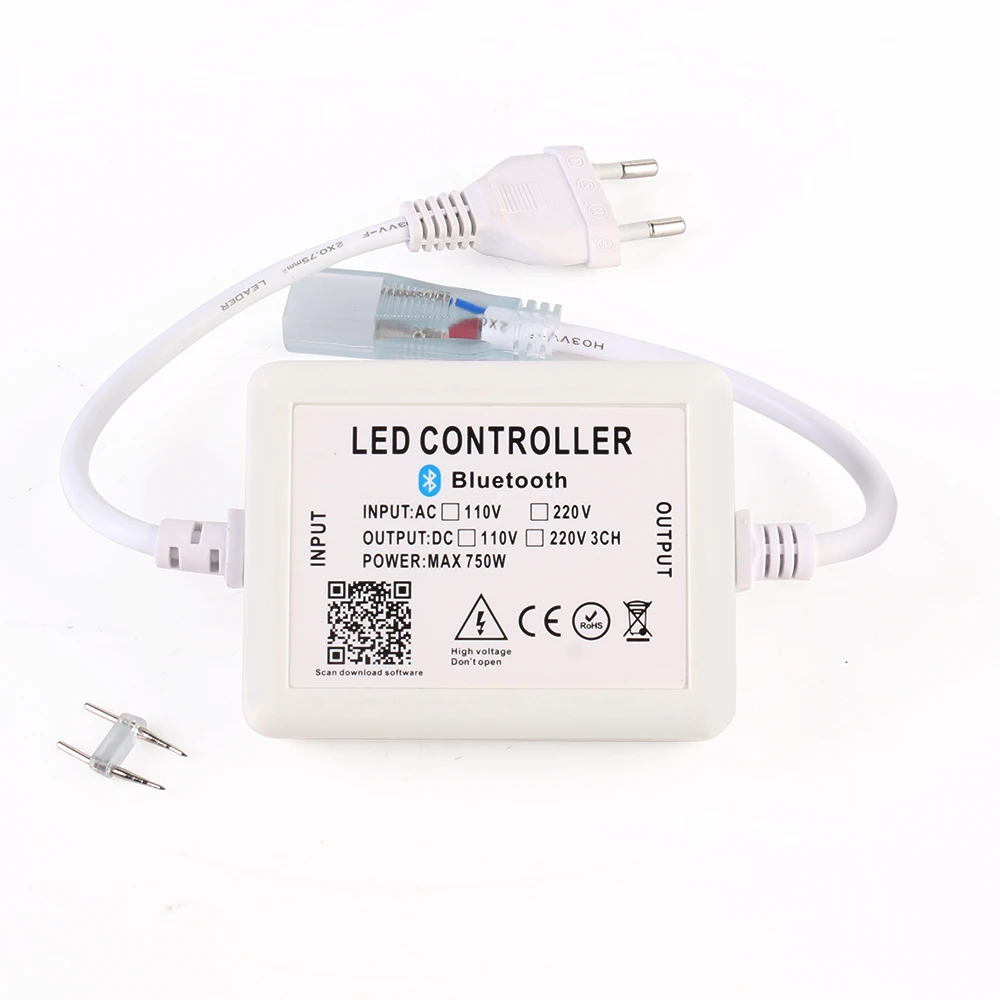 

EU/UK Plug Bluetooth LED Controller Mini IR Remote LED Controller For 50meter Monochrome LED Strip Light