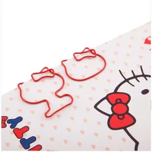 4 шт./упак. рисунок «Hello Kitty» мультфильм металлический Бумага клип креативная Закладка Украшение Аксессуары канцелярские принадлежности для школьных канцелярских товаров G41