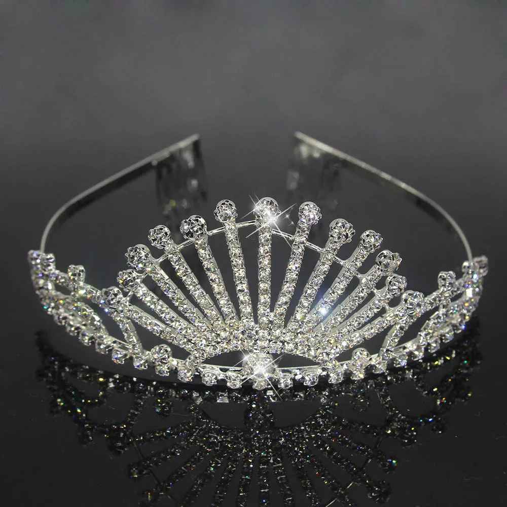 AINAMEISI, новинка, модная Хрустальная свадебная корона, серебряная диадема, жемчуг, стразы, принцесса, диадемы для женщин, свадебные украшения для волос, подарок - Окраска металла: 2
