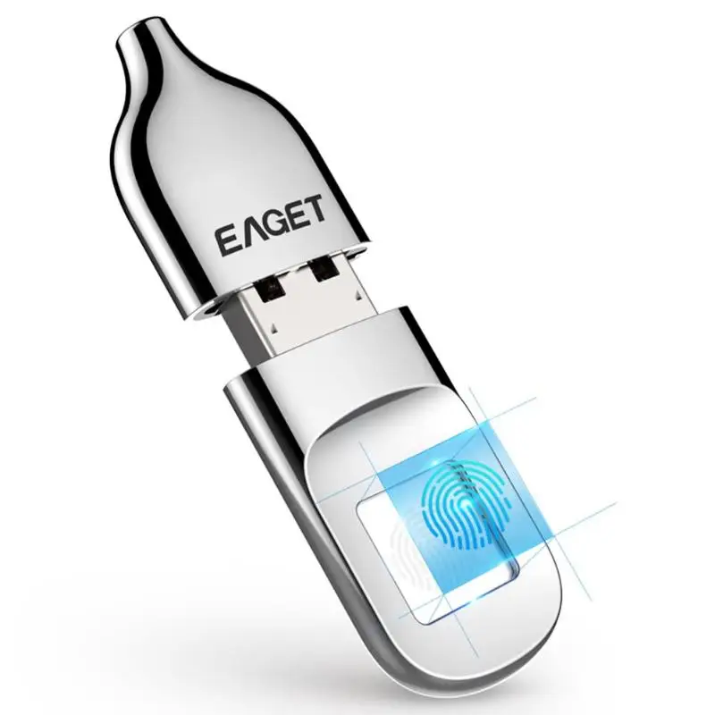 EAGET FU60 FU5 32 ГБ/64 Гб USB накопители отпечаток пальца зашифрованный USB флеш-накопитель Высокоскоростной USB 3,0 Флешка металлический u-диск для ПК ноутбука - Цвет: FU5