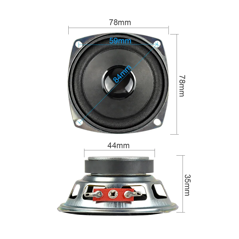 AIYIMA 2Pcs 3 Inch Audio Full Range Speaker 4 Ohm 5W Loudspeaker DIY Portable Bluettoth Multimedia Speaker Home Theater 4
