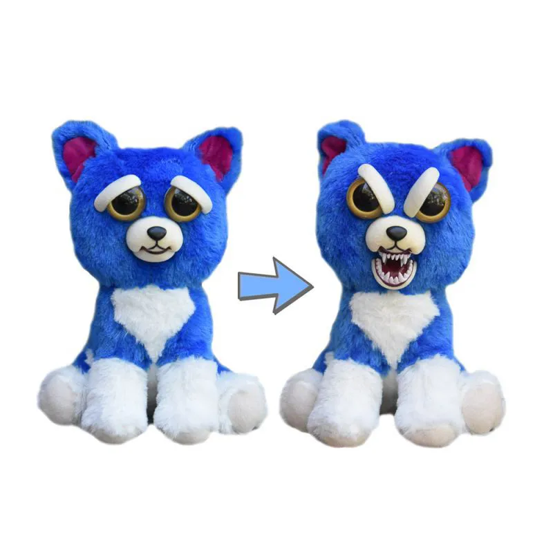 

Feisty Pets 1pcs Change Face Freddy Hot Sales Sudden Changing Expression Growling Plush Stuffed Animal Doll Anti-stress Kids