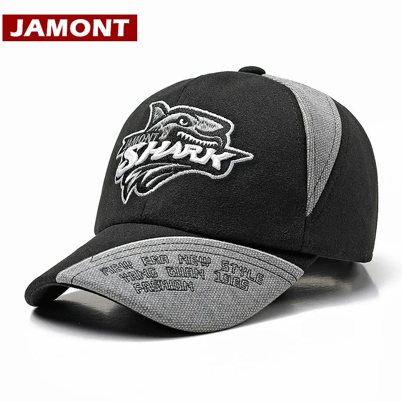 

[JAMONT] New Shark Series Kids Baseball Cap Winter Snapback Hats Warm Cartoon Kids Bomber Hat Boy Girl Outdoor Hat Gorras
