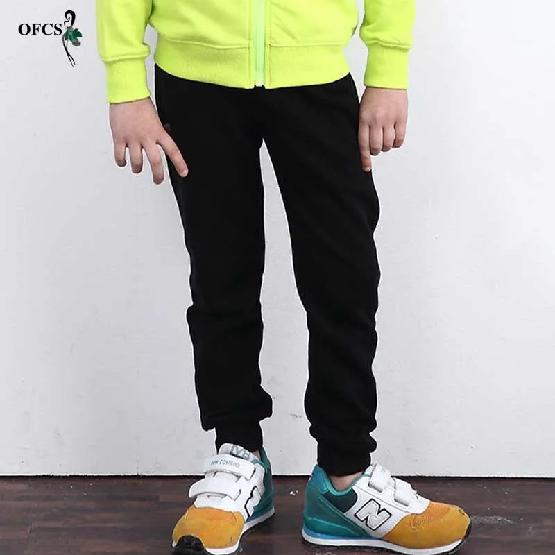 

Retail Children's Long pants solid color Full-length Sports pants child spring and autumn fall Kids Trousers Stretchy 2-15Year