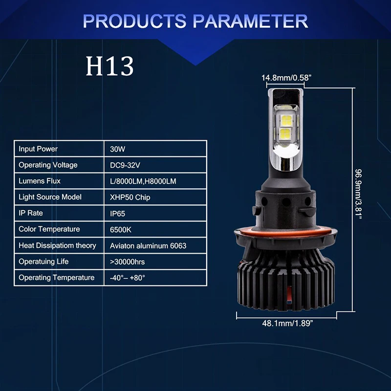 TUINCYN H4 16000Lm 60 Вт H7 H11 9005 9006 светодиодный фар автомобиля лампы Cree XHP50 чипы H27 881 H1 H3 H7 H11 H16 5202 H13 9006 светодиодный