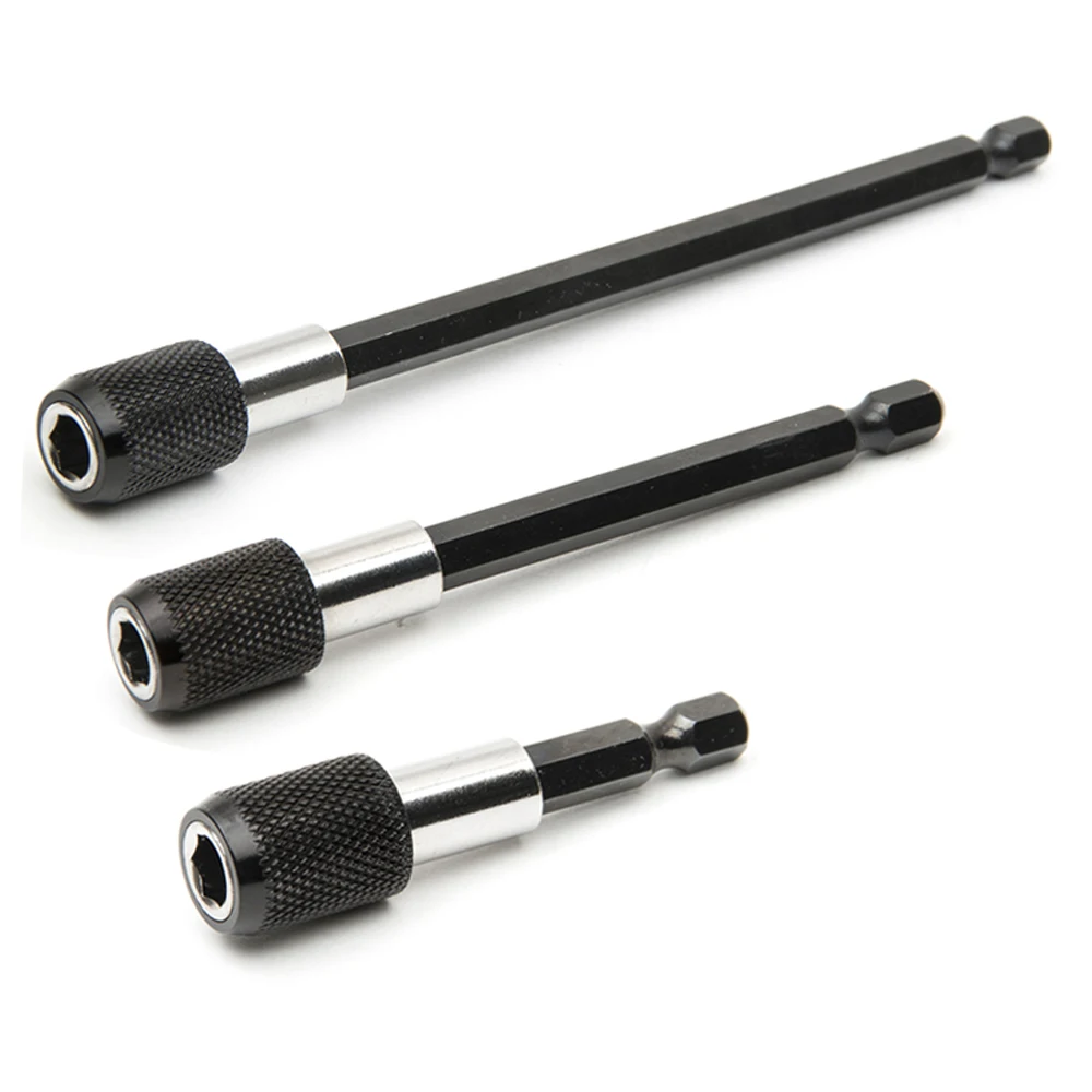 3pcs 1/4 Inch Hex Magnetic 80/120mm Screwdriver Bit Holder And 60mm Socket Extension Bar Drill Accessories Industrial Tools 